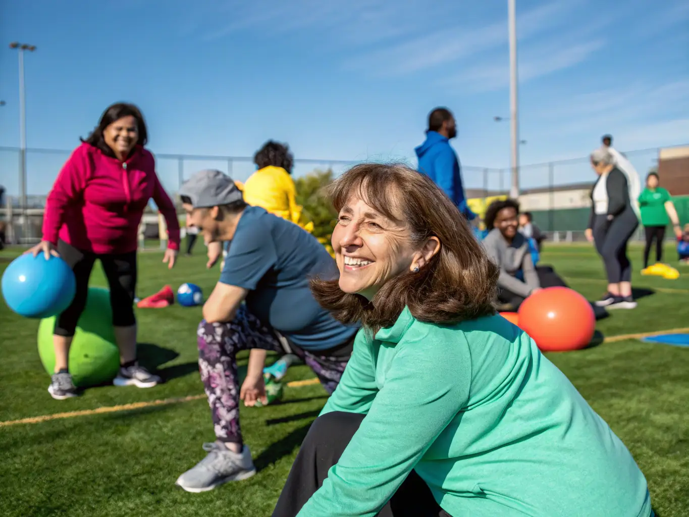 An image depicting a sports event organized by APAJH, featuring participants with disabilities actively engaged in a friendly competition.
